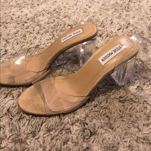 Steven madden clear heels